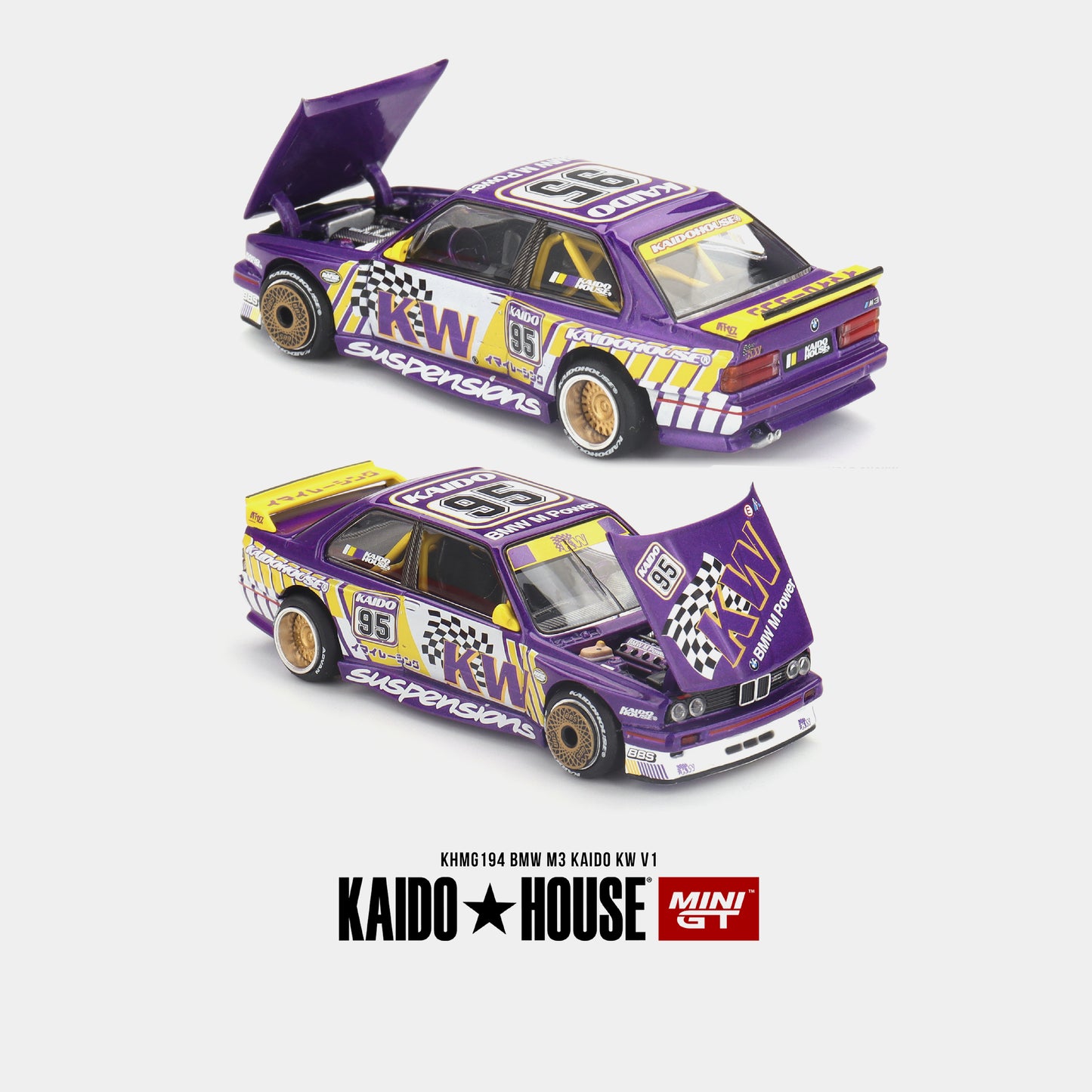 BMW M3 KW V1 - Purple  - Mini GT x Kaido House (PRE ORDEN)