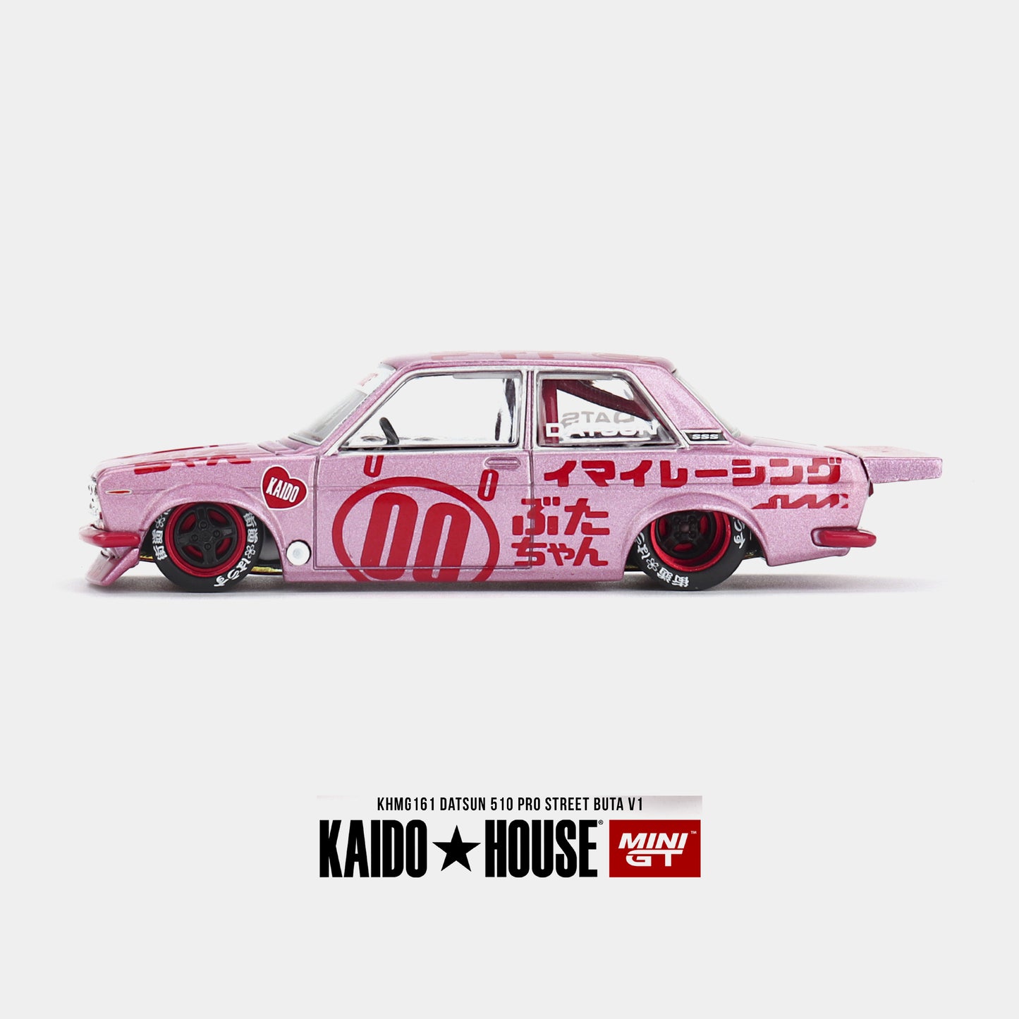 Datsun 510 Pro Street Buta V1 - Pink - Mini GT x Kaido House (PRE ORDEN)