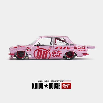 Datsun 510 Pro Street Buta V1 - Pink - Mini GT x Kaido House (PRE ORDEN)