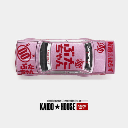 Datsun 510 Pro Street Buta V1 - Pink - Mini GT x Kaido House (PRE ORDEN)
