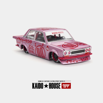 Datsun 510 Pro Street Buta V1 - Pink - Mini GT x Kaido House (PRE ORDEN)