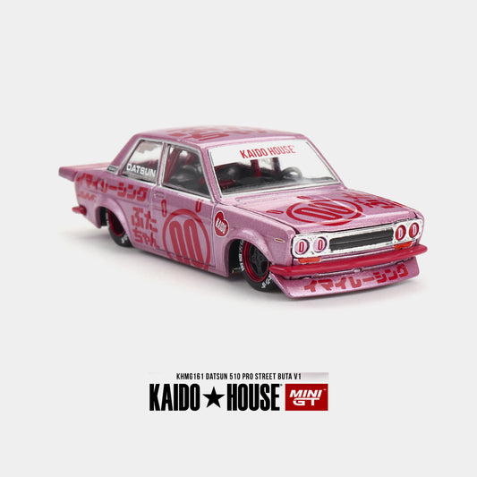 Datsun 510 Pro Street Buta V1 - Pink - Mini GT x Kaido House (PRE ORDEN)