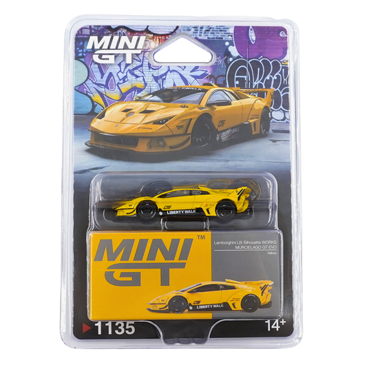 Lamborghini LB-Silhouette Works Murciélago GT EVO Yellow - Mini GT