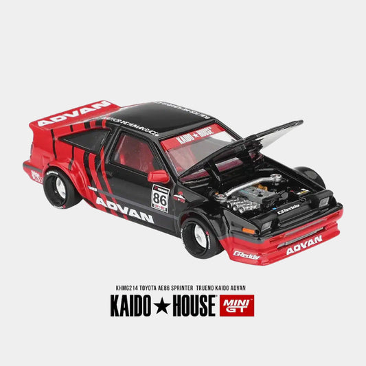 Toyota AE86 Sprinter Trueno Kaido ADVAN  - Mini GT x Kaido House (PRE ORDEN)
