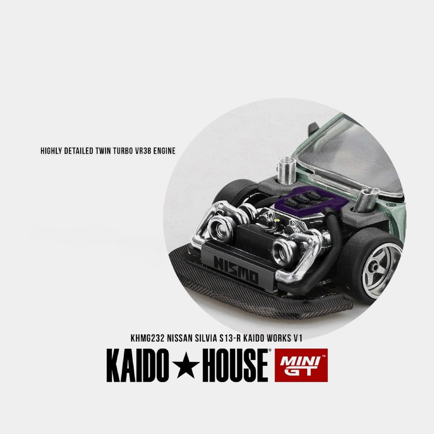 Nissan Silvia S13 - Kaido Works V1 - Mini GT x Kaido House  (PRE ORDEN)