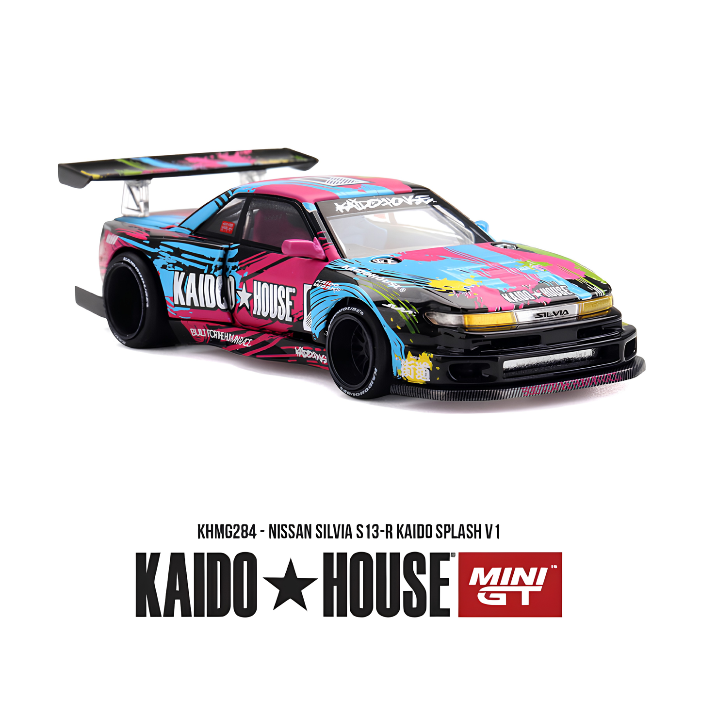 Nissan Silvia S13-R Kaido Splash V1 - Mini GT x Kaido House (PRE ORDEN)
