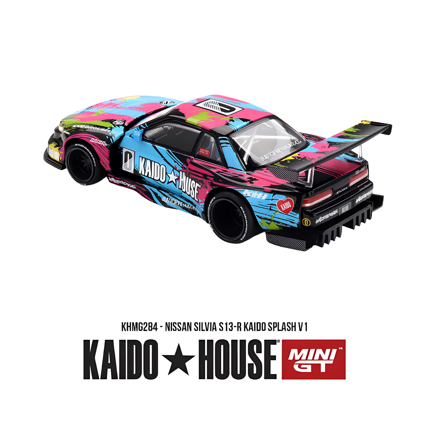 Nissan Silvia S13-R Kaido Splash V1 - Mini GT x Kaido House (PRE ORDEN)