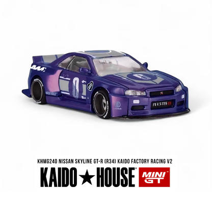 Nissan Skyline GT-R (R34)  - Kaido Racing V2 - Mini GT x Kaido House (PRE ORDEN)