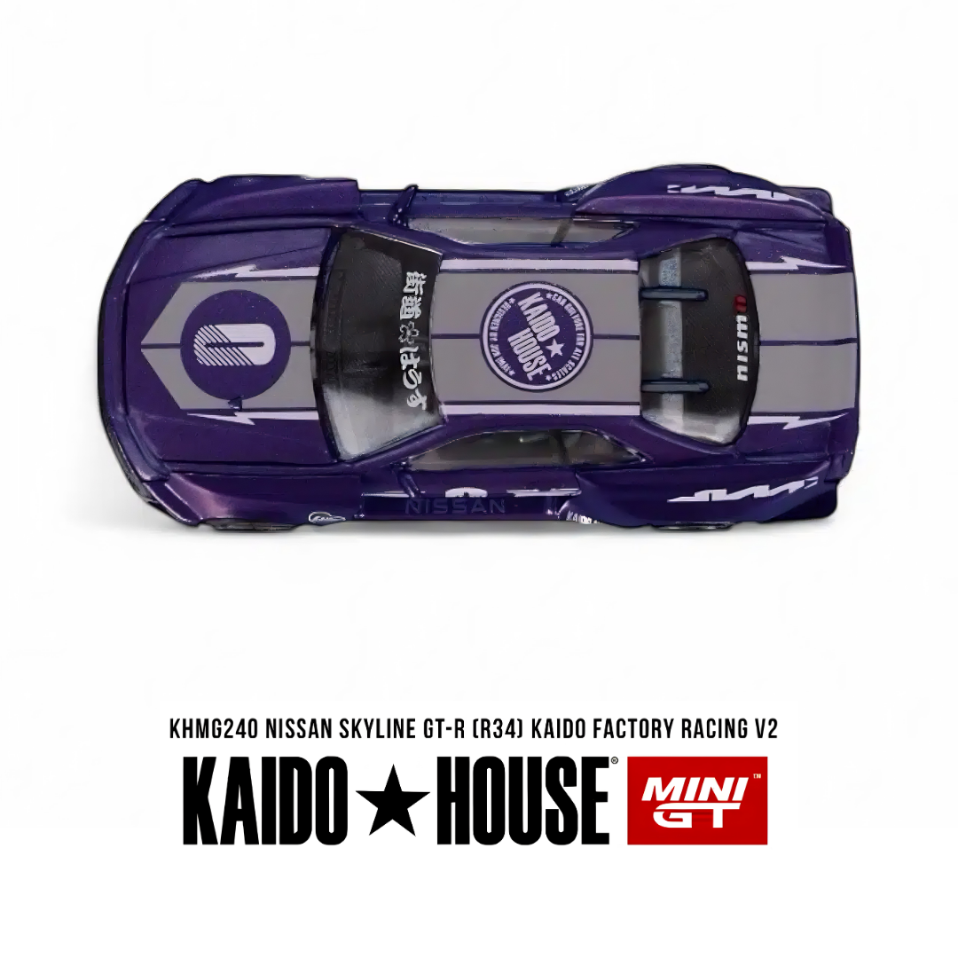 Nissan Skyline GT-R (R34)  - Kaido Racing V2 - Mini GT x Kaido House (PRE ORDEN)