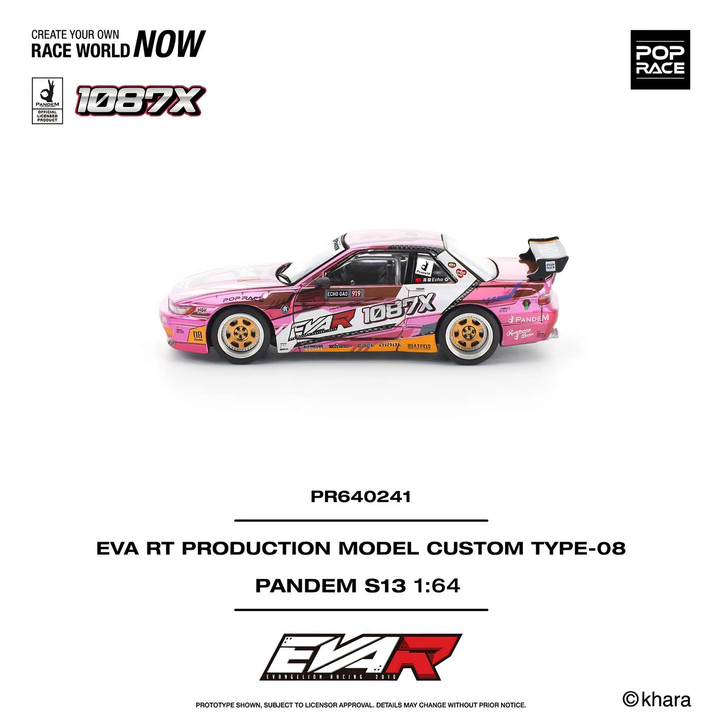 Pandem Silvia S13 EVA RT Production Model Custom Type-08 x 1087X - (PRE ORDEN)