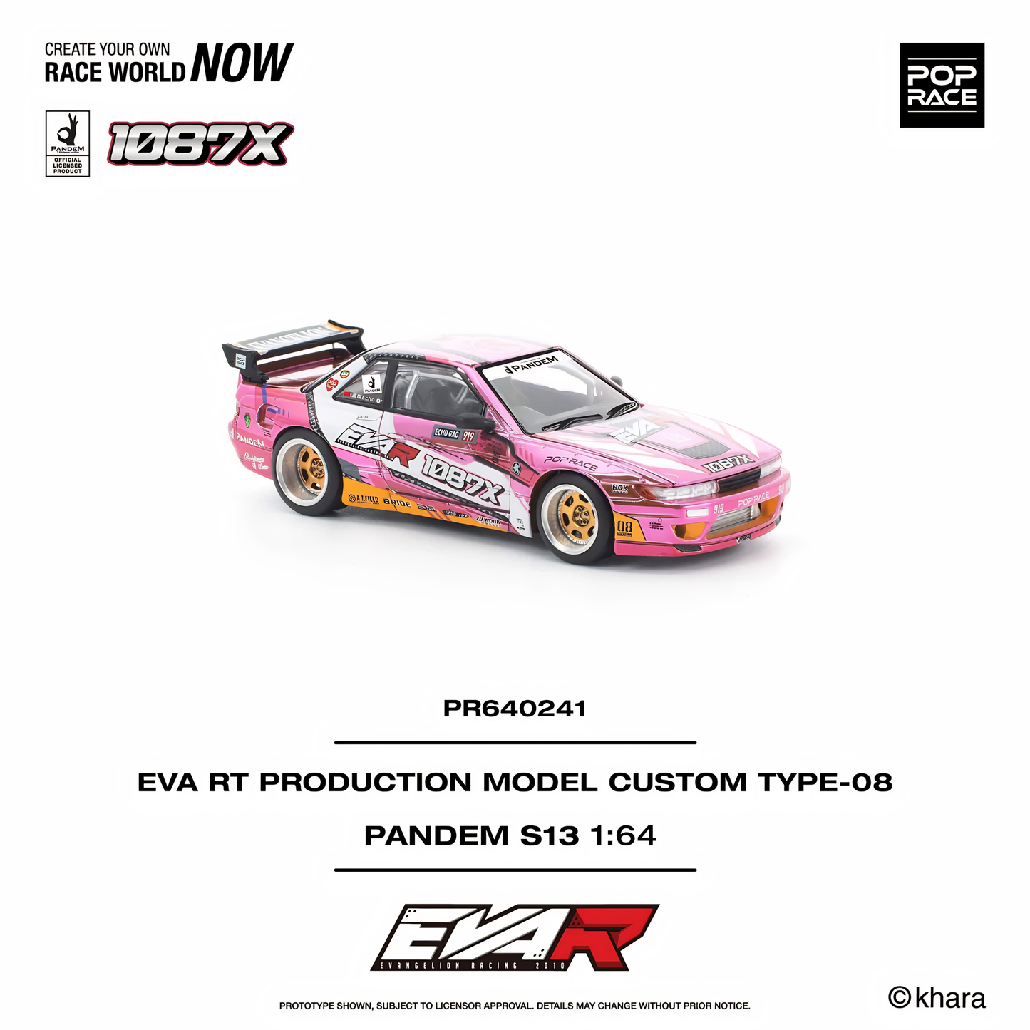 Pandem Silvia S13 EVA RT Production Model Custom Type-08 x 1087X - (PRE ORDEN)