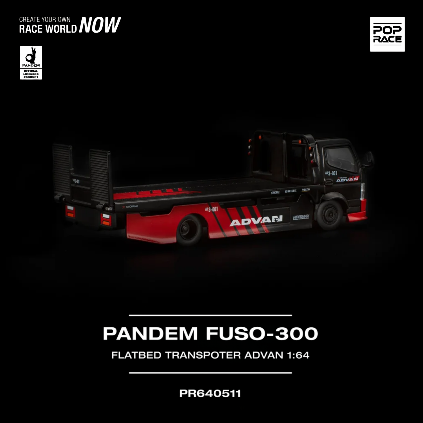 Pandem Fuso 300 Flatbed Trasnsporter Advan (PRE ORDEN)