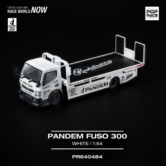 Pandem FUSO 300 Flatbed Transporter - Silver Chrome (PRE ORDEN)