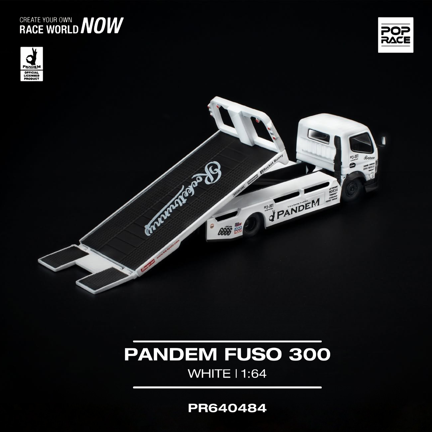 Pandem FUSO 300 Flatbed Transporter - Silver Chrome (PRE ORDEN)