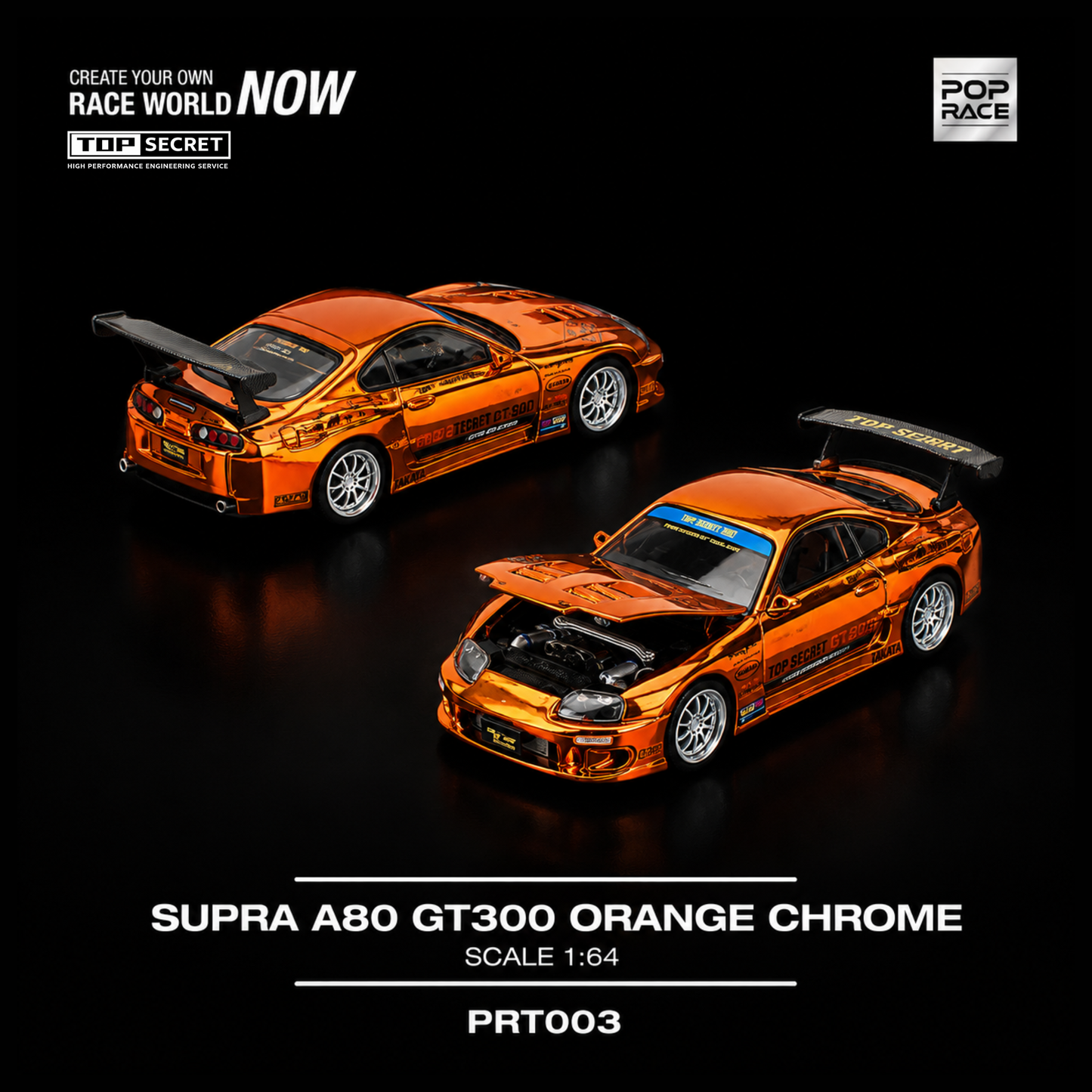Supra A80 GT300 - Orange Chrome (PRE ORDEN)