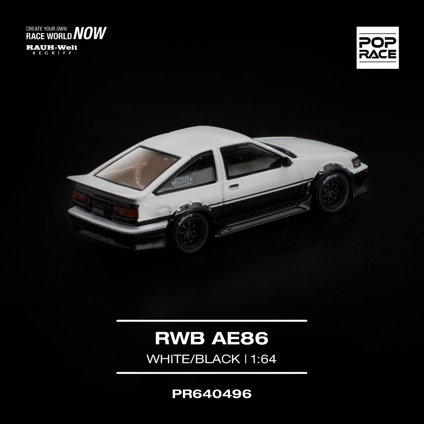 RWB AE86 - White Black (PRE ORDEN)