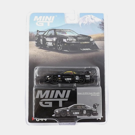 Nissan Skyline GT-R GTR R34 Nissan LB-ER34 Super Silhouette (Black) - Mini GT