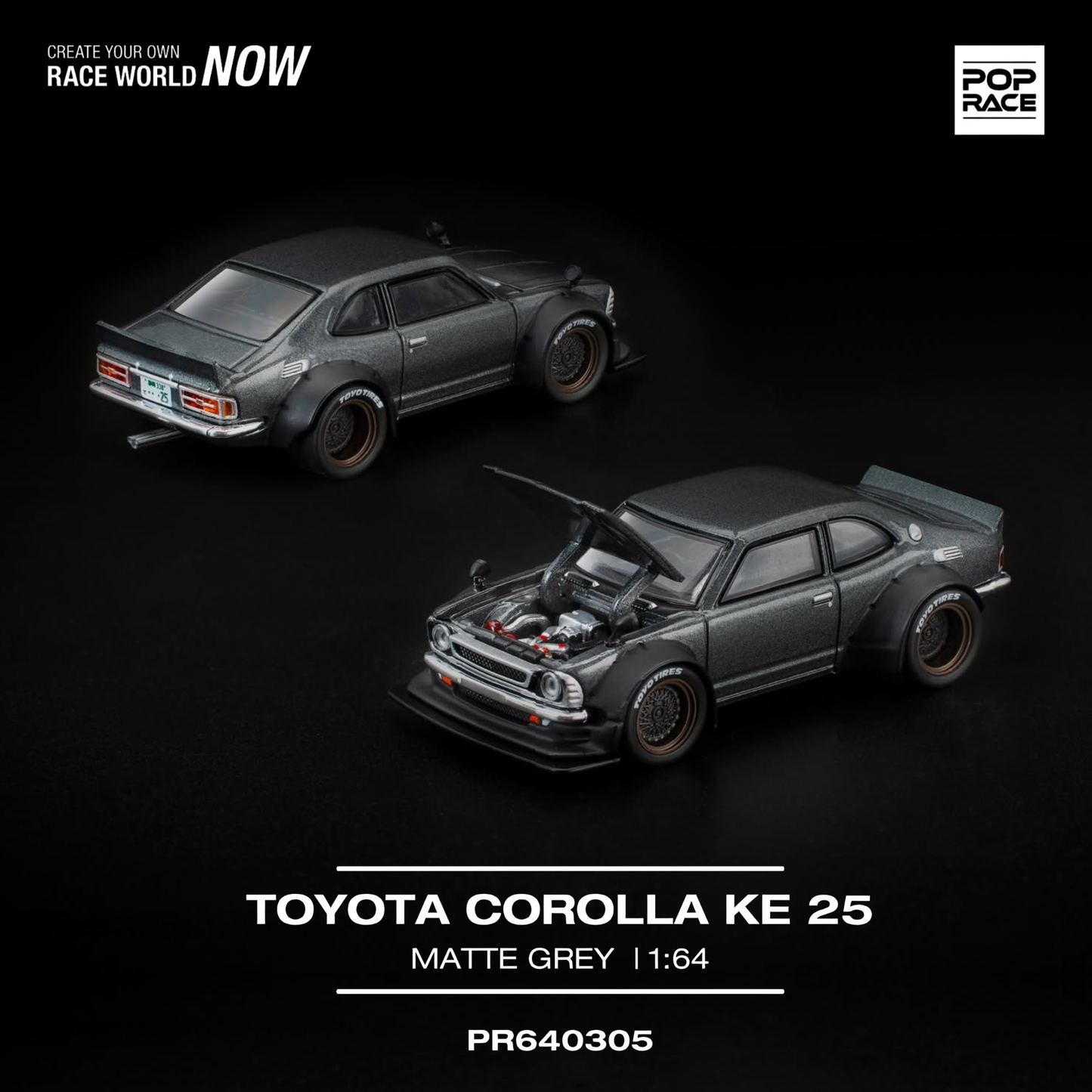 Toyota Corolla KE 25 - Matte Grey (PRE ORDEN)