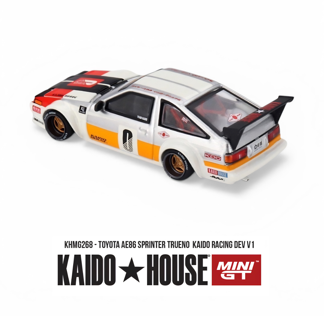 Toyota AE86 Sprinter Trueno - Kaido Racing Dev V1 - Mini GT x Kaido House (PRE ORDEN)