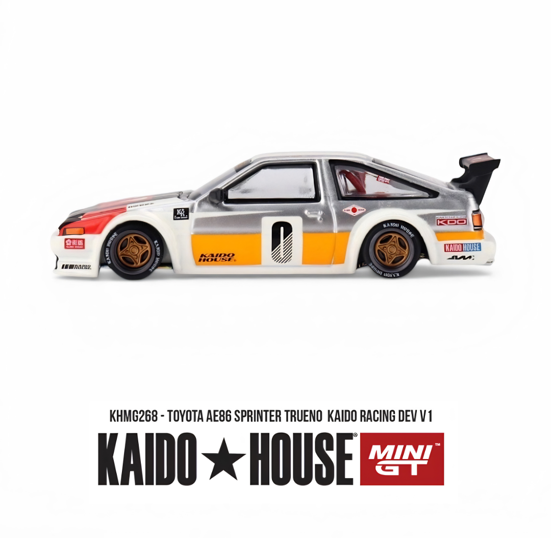 Toyota AE86 Sprinter Trueno - Kaido Racing Dev V1 - Mini GT x Kaido House (PRE ORDEN)