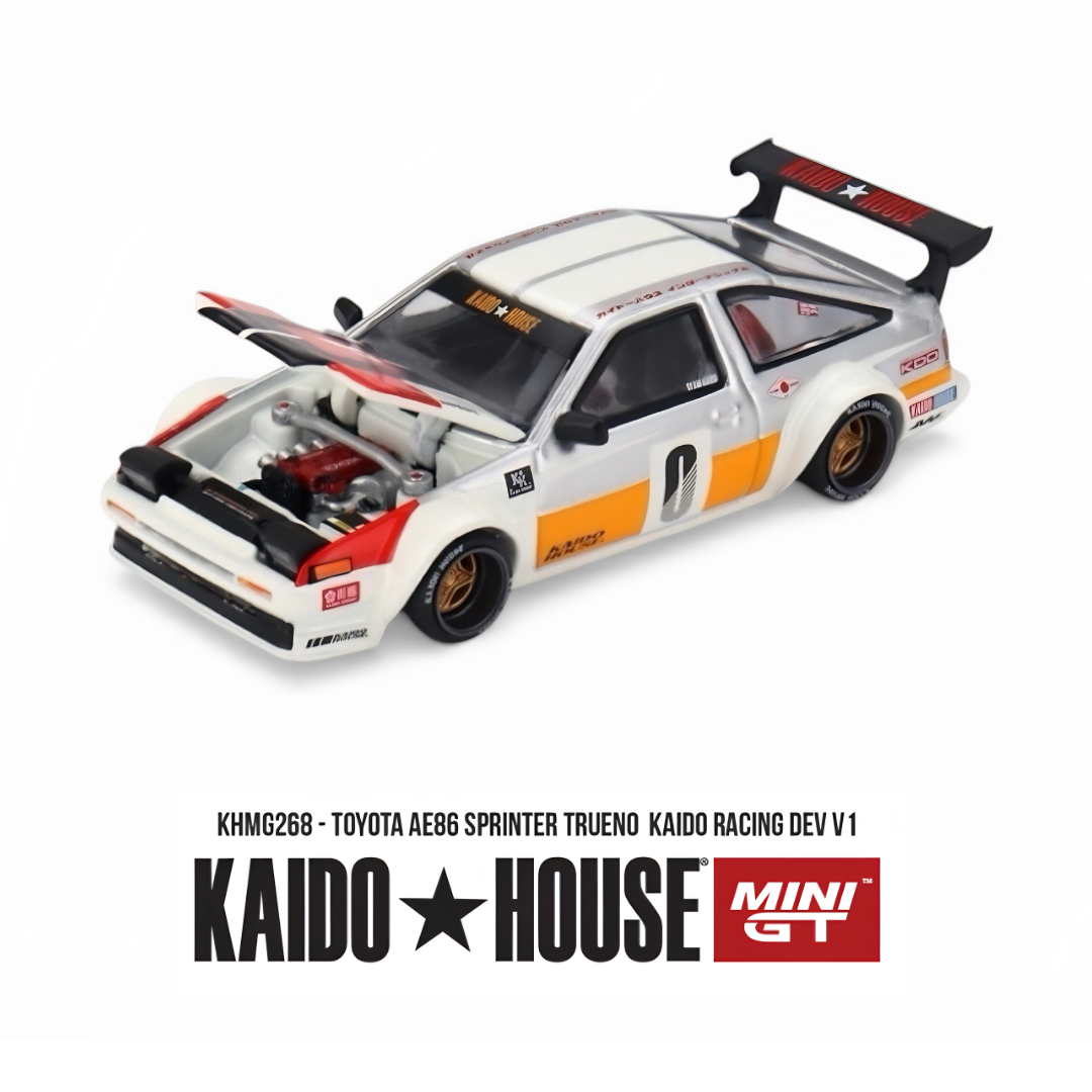 Toyota AE86 Sprinter Trueno - Kaido Racing Dev V1 - Mini GT x Kaido House (PRE ORDEN)